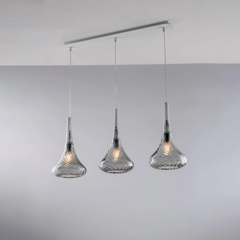 Eisengeländer mit Pyrex-Glas, hergestellt in Italien, für die Inneneinrichtung - Corinto Viadurini