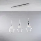 Eisengeländer mit Pyrex-Glas, hergestellt in Italien, für die Inneneinrichtung - Olimpo Viadurini