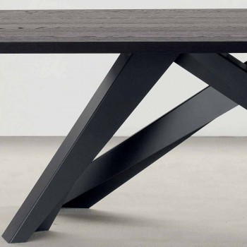 Bonaldo Big Table massiv anthrazitgrau Holz Tisch in Italien hergestellt