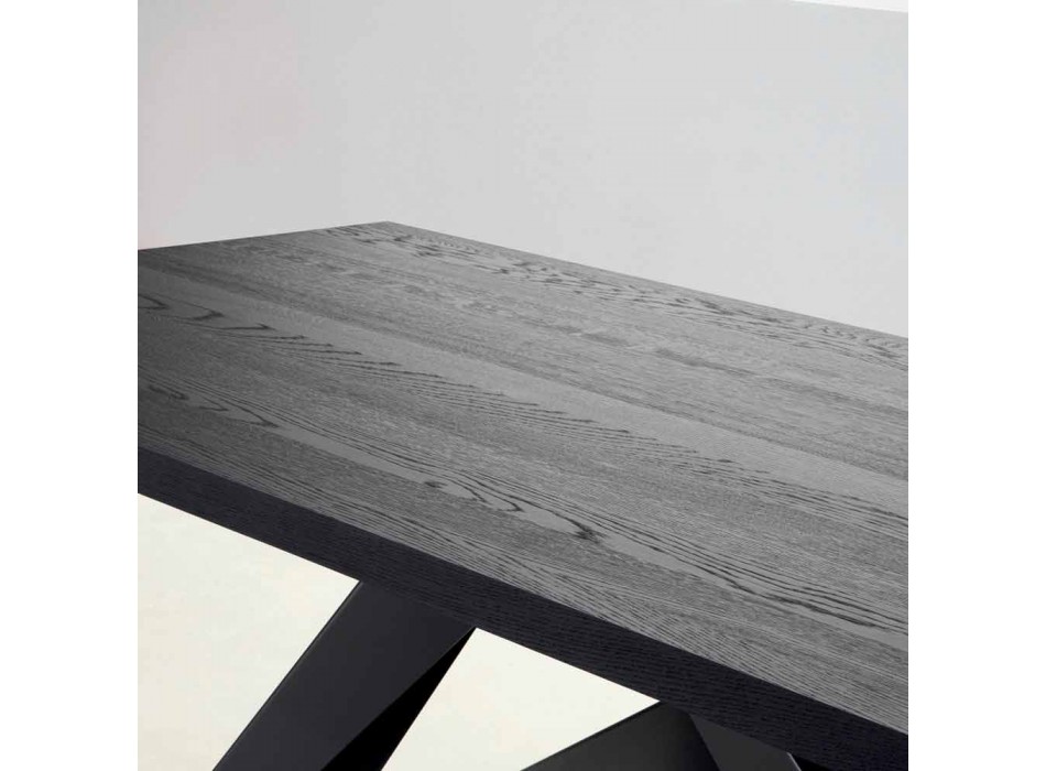 Bonaldo Big Table massiv anthrazitgrau Holz Tisch in Italien hergestellt