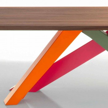 Bonaldo Big Table Massivholztisch aus amerikanischer Walnuss, hergestellt in Italien