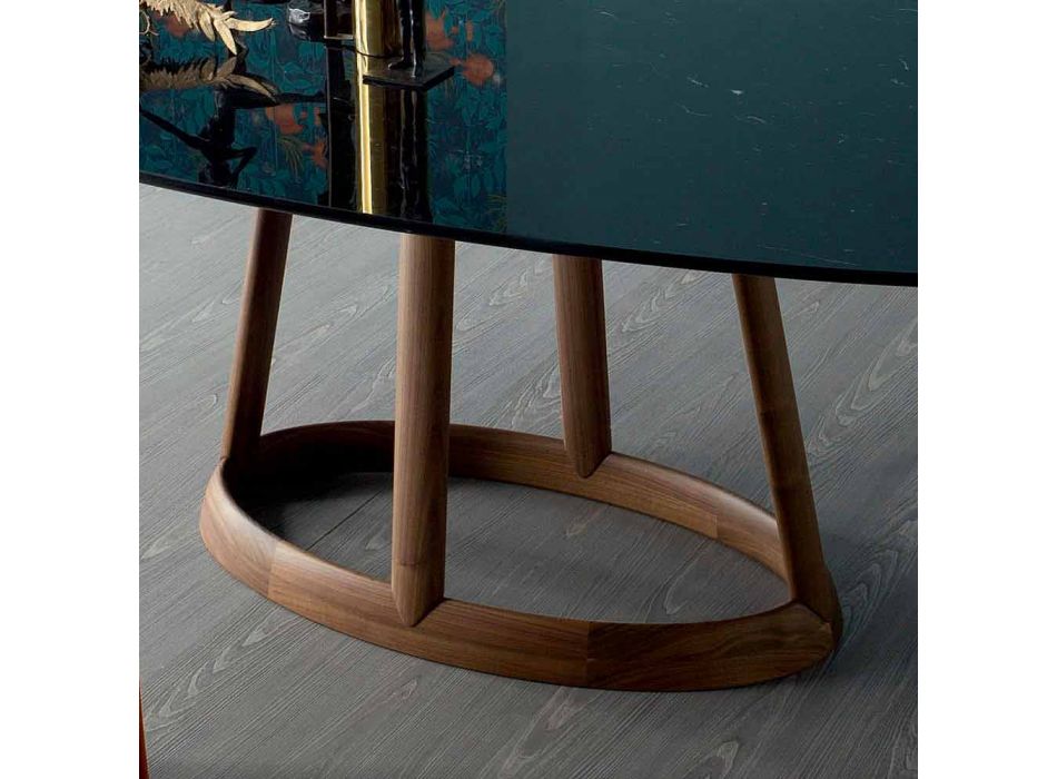 Bonaldo Greeny Design ovaler Tisch aus Marquinia Marmor in Italien hergestellt Viadurini
