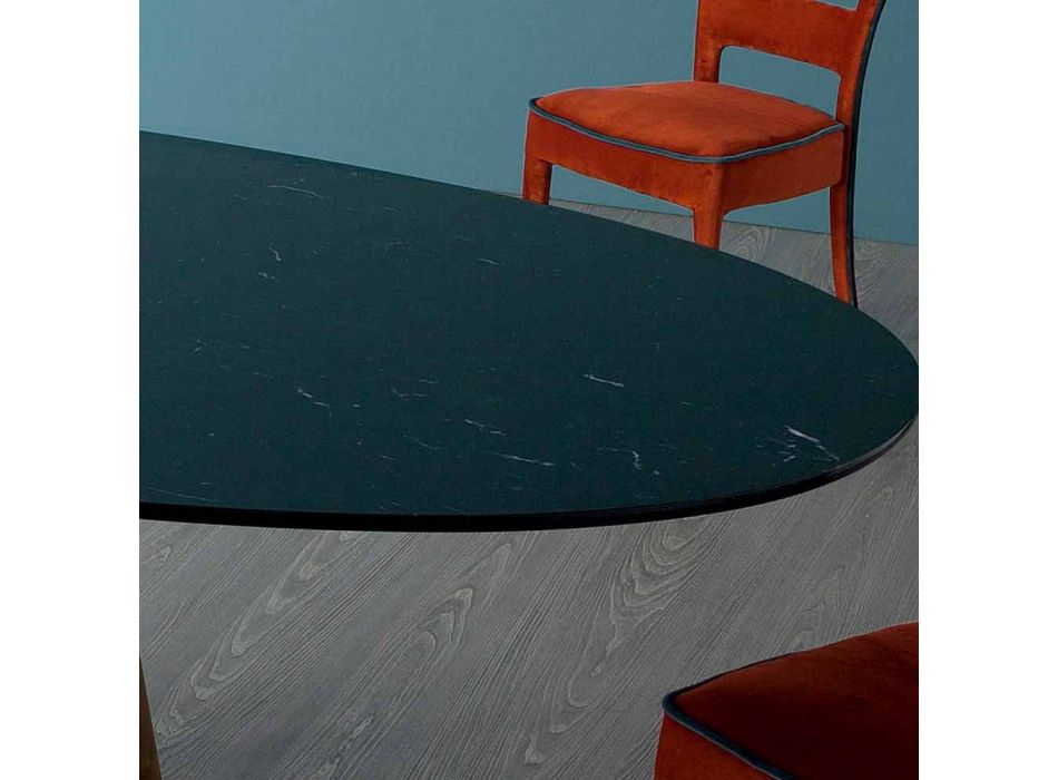 Bonaldo Greeny Design ovaler Tisch aus Marquinia Marmor in Italien hergestellt