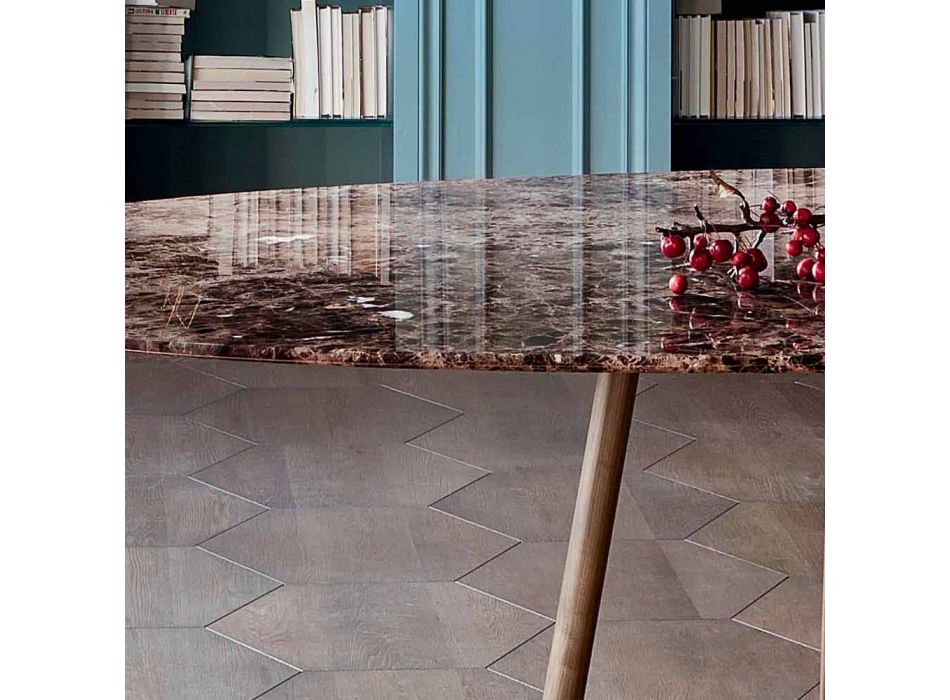 Bonaldo Greeny runden Tisch Design Marmor Emperador aus Italien