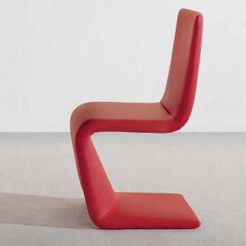 Moderner Stuhl von Bonaldo Venere mit Lederbezug aus Italien