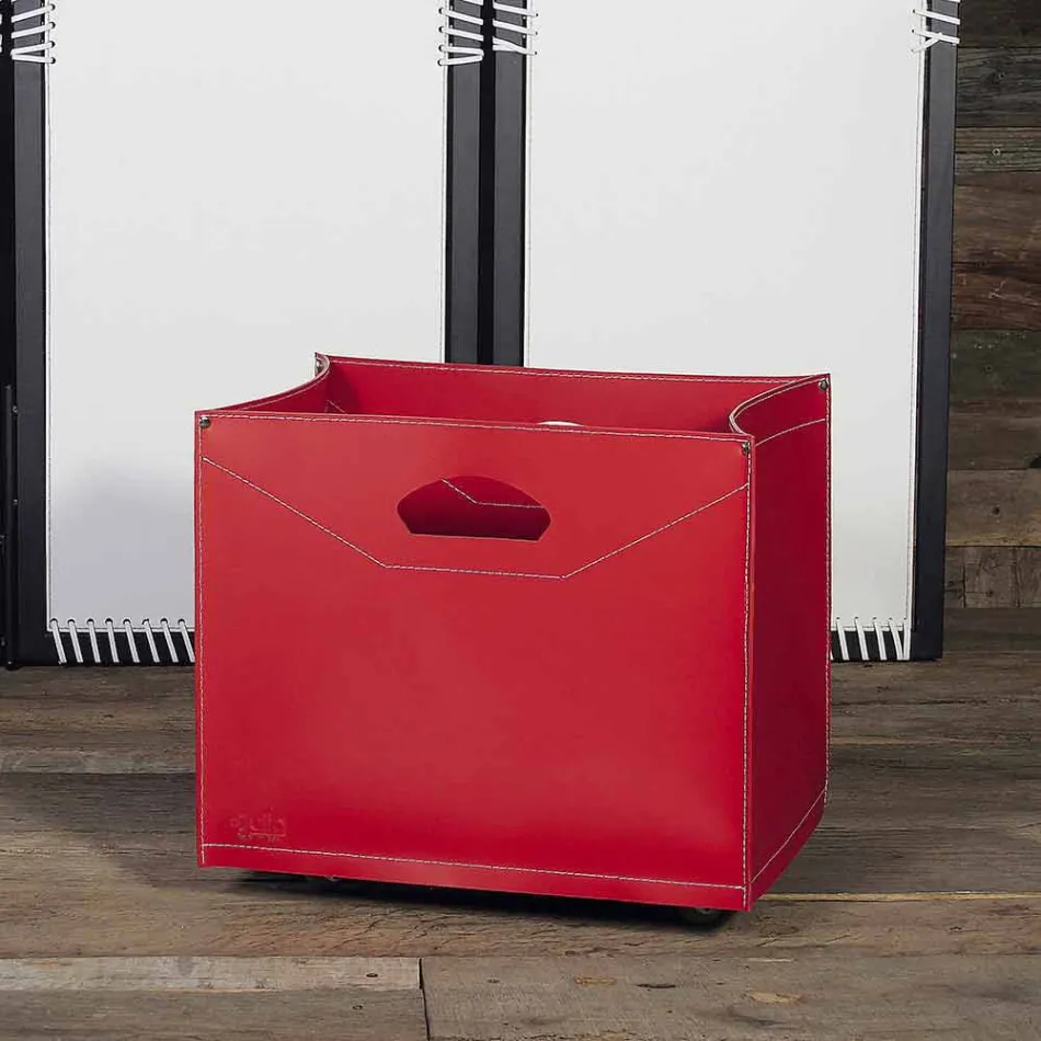 Holztasche aus 100% Made in Italy Innovo Leder Viadurini