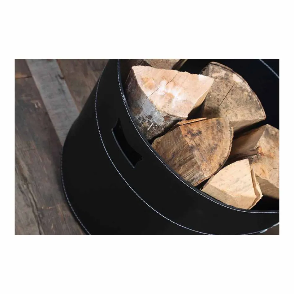 Holzhalter aus 100% Made in Italy Plato-Leder Viadurini