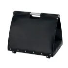 Brennholztasche aus Öko-Leder mit Rollen, hergestellt in Italien – Schnecke Viadurini