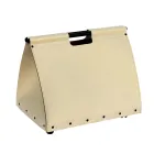 Brennholztasche aus Öko-Leder mit Rollen, hergestellt in Italien – Schnecke Viadurini