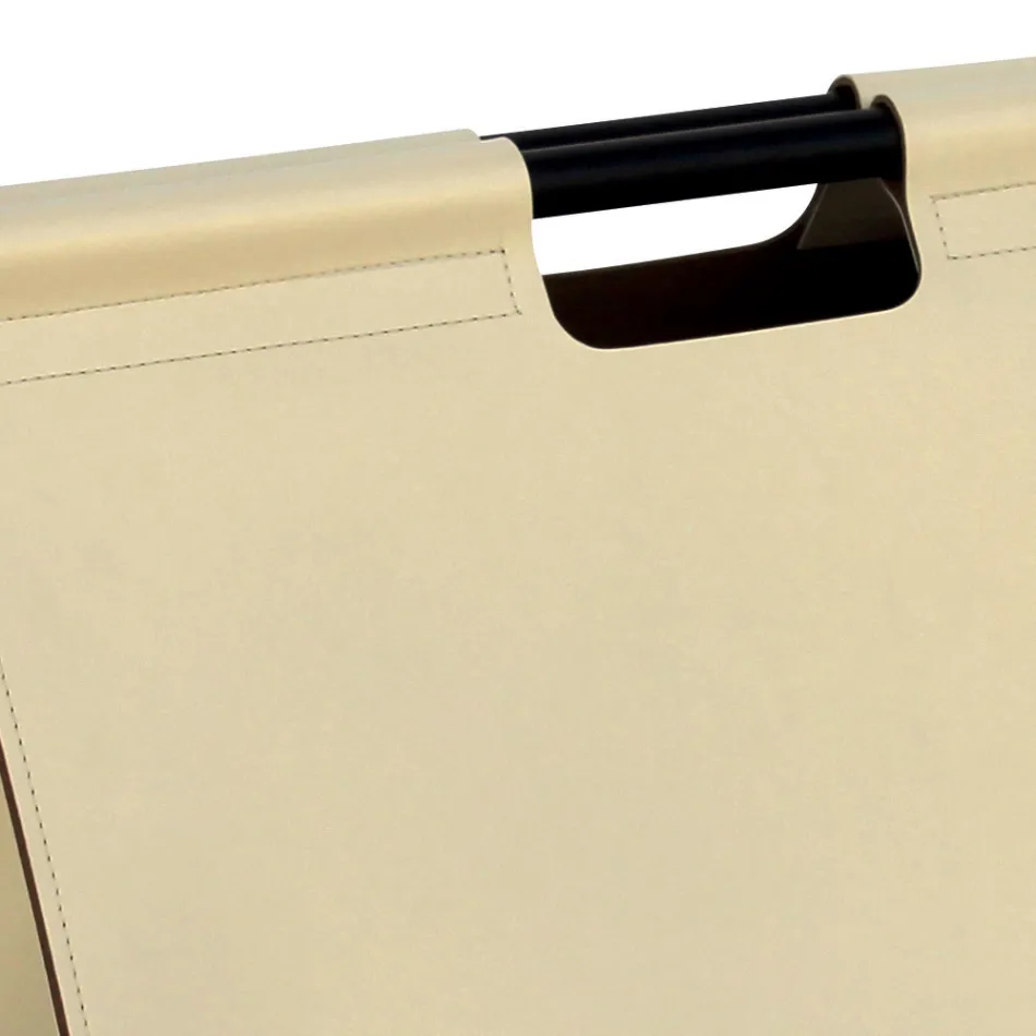 Brennholztasche aus Öko-Leder mit Rollen, hergestellt in Italien – Schnecke Viadurini