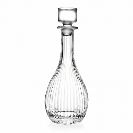 Runde Design Weinflaschen mit 4 Stück Crystal Stopper - Senzatempo Viadurini