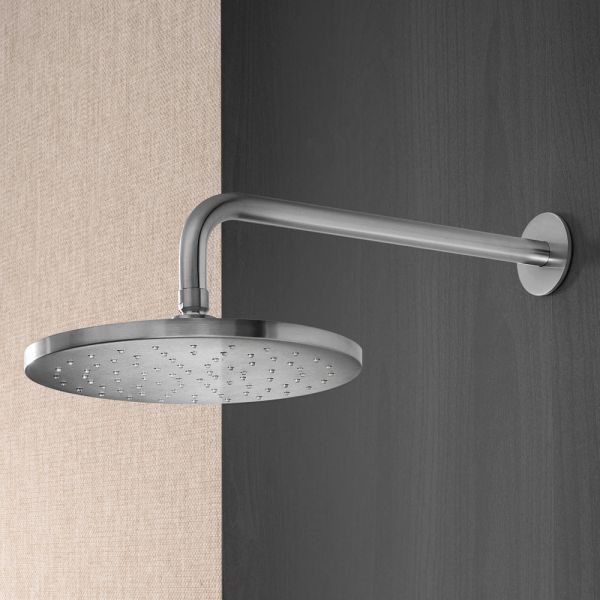Duscharm mit rundem antikalk-duschkopf aus aisi 316l-stahl - artigli