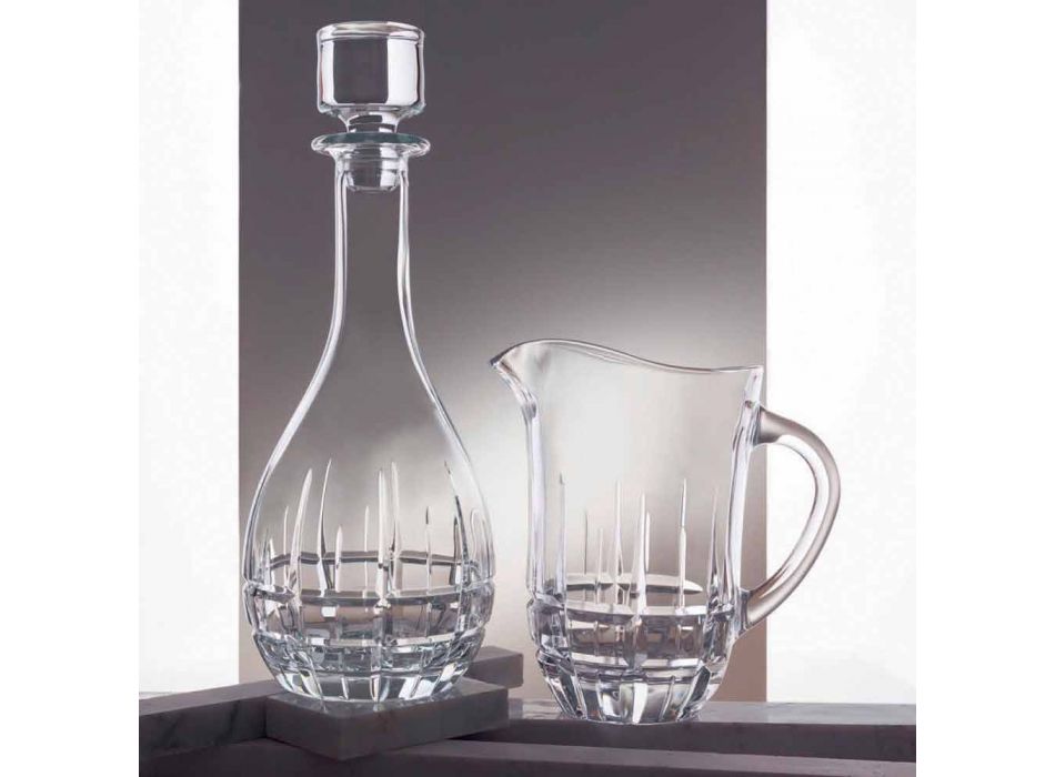 Ökologische Kristallwasserkrüge Dekoriertes Luxus-Design 2 Stück - Fiucco
