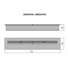 Linearer Handbrenner aus Edelstahl für Bioethanol-Kamin - Brandon Viadurini
