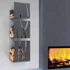 Caf Design Trio Wand-Brennholzhalter aus Stahl, hergestellt in Italien Viadurini