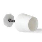 Weinglas aus mattweißem Carrara-Marmor und rotem Levanto - Caglio Viadurini