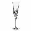 Champagnerflötenglas aus verziertem ökologischem Kristall, 12 Stück - Advent