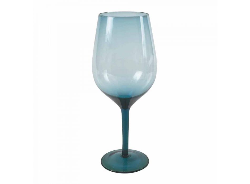 Weiß oder rot gefärbte Weingläser in Glas 3 Varianten 12 Stück - Aperi Viadurini