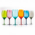 Weiß oder rot gefärbte Weingläser in Glas 3 Varianten 12 Stück - Aperi