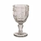 Farbige Weinkelche aus Glas mit Arabescato-Dekoration, 12-teiliger Service - Schraube Viadurini