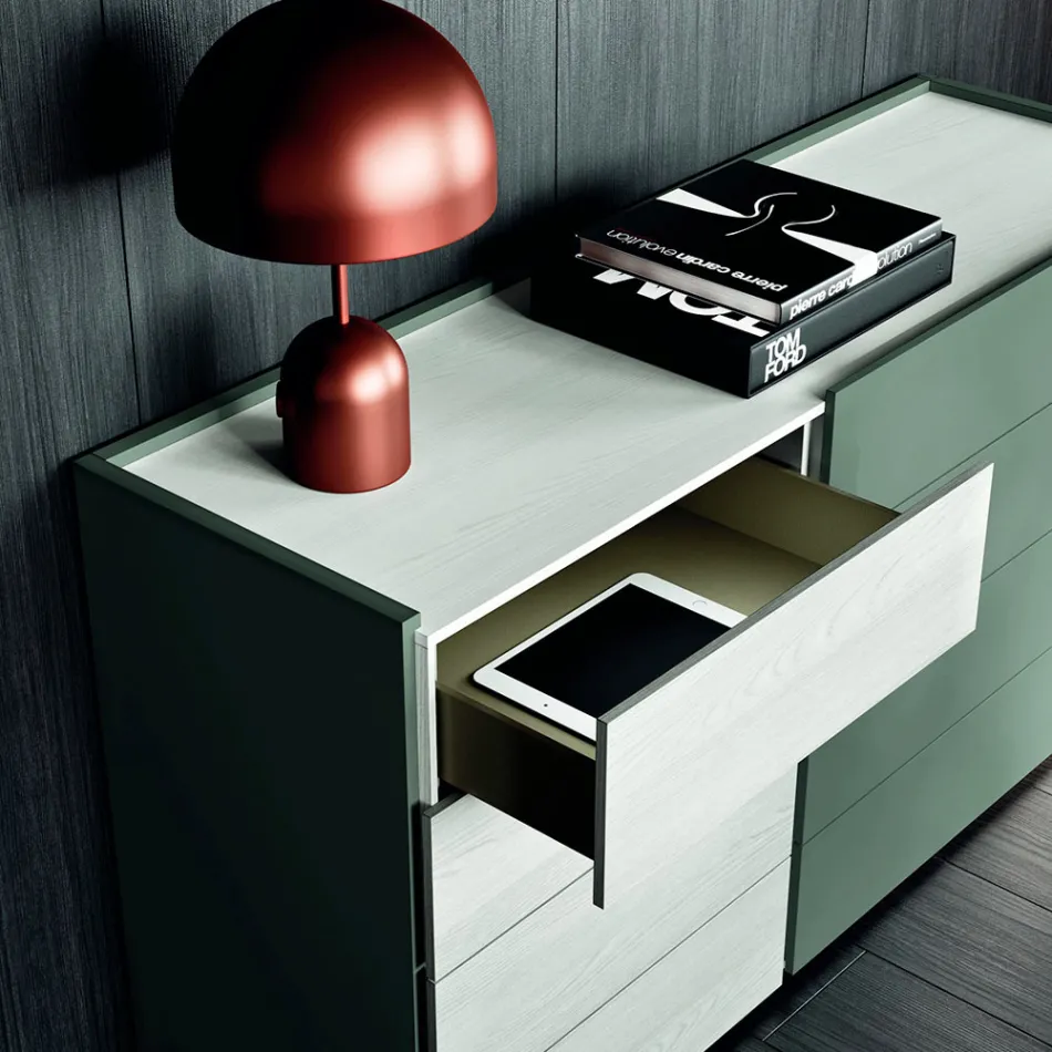 Komplettes Zimmer mit 4 modernen Designelementen Made in Italy - Mallorca Viadurini