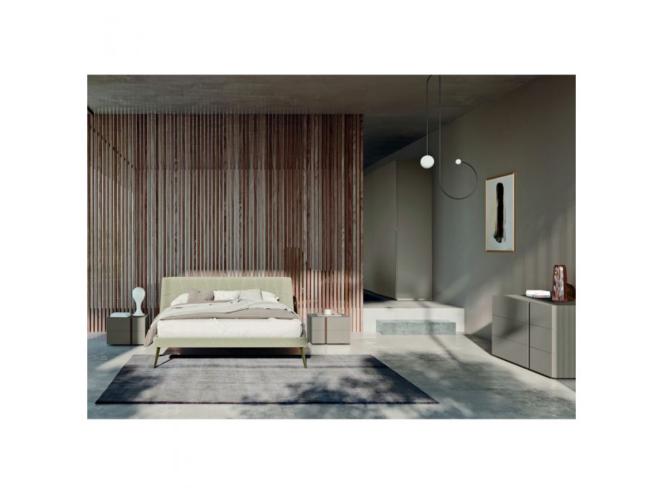Schlafzimmer mit 4 Elementen Moderner Stil Made in Italy Hohe Qualität - Minorco Viadurini