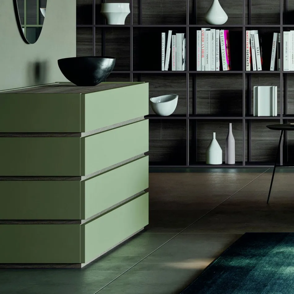 Schlafzimmer mit 5 modernen Elementen Made in Italy High Quality - Rieti Viadurini