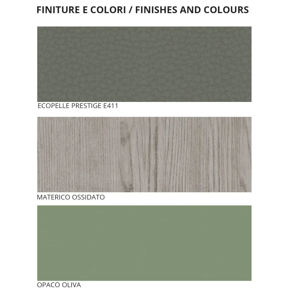 Schlafzimmer mit 5 modernen Elementen Made in Italy High Quality - Rieti Viadurini