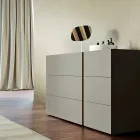 Modernes 5-Elemente-Schlafzimmer Made in Italy Hohe Qualität - Edel Viadurini