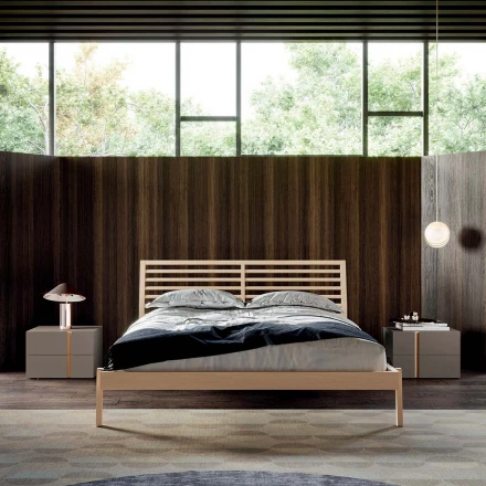 Modernes 5-Elemente-Schlafzimmer Made in Italy Hohe Qualität - Edel Viadurini