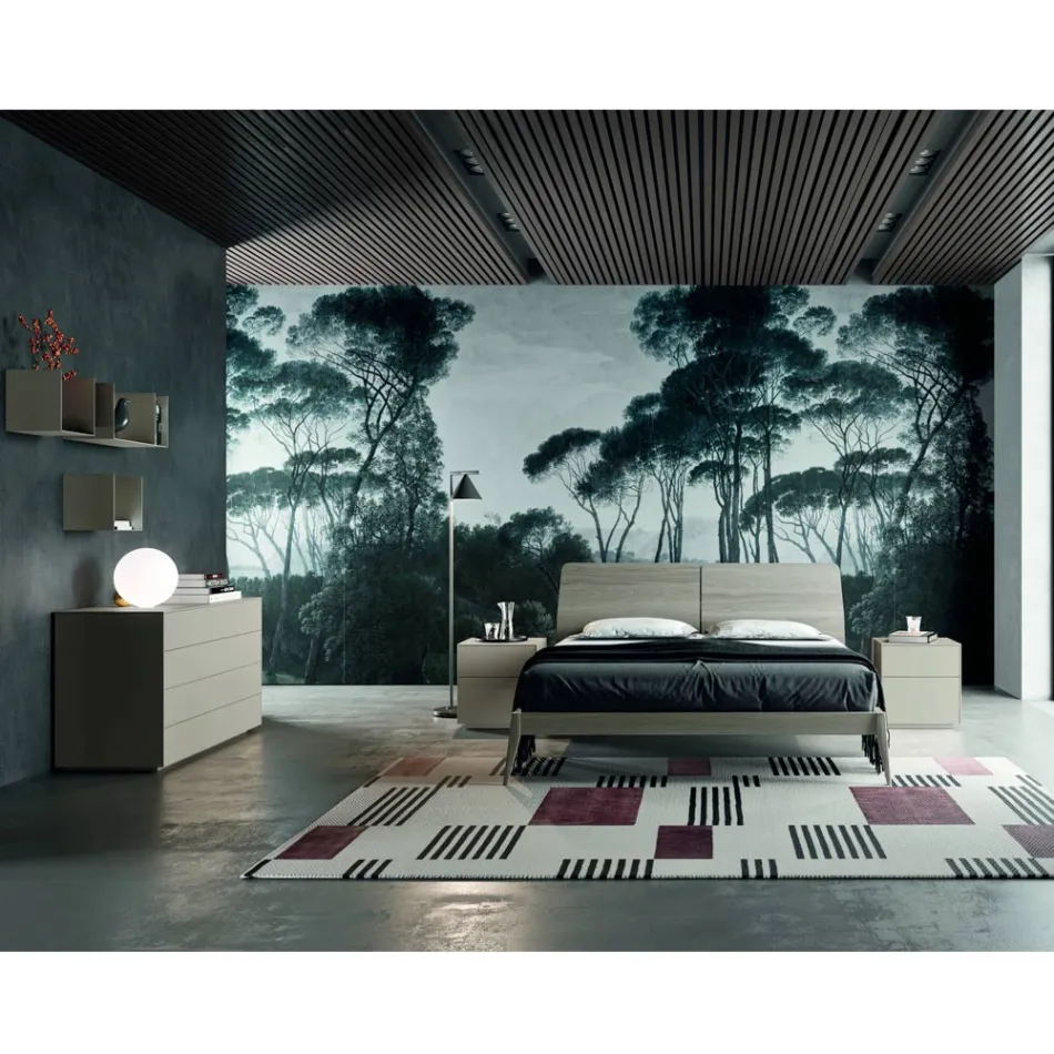 Komplettes Schlafzimmer mit 4 hochwertigen Made in Italy Elementen - Odema Viadurini