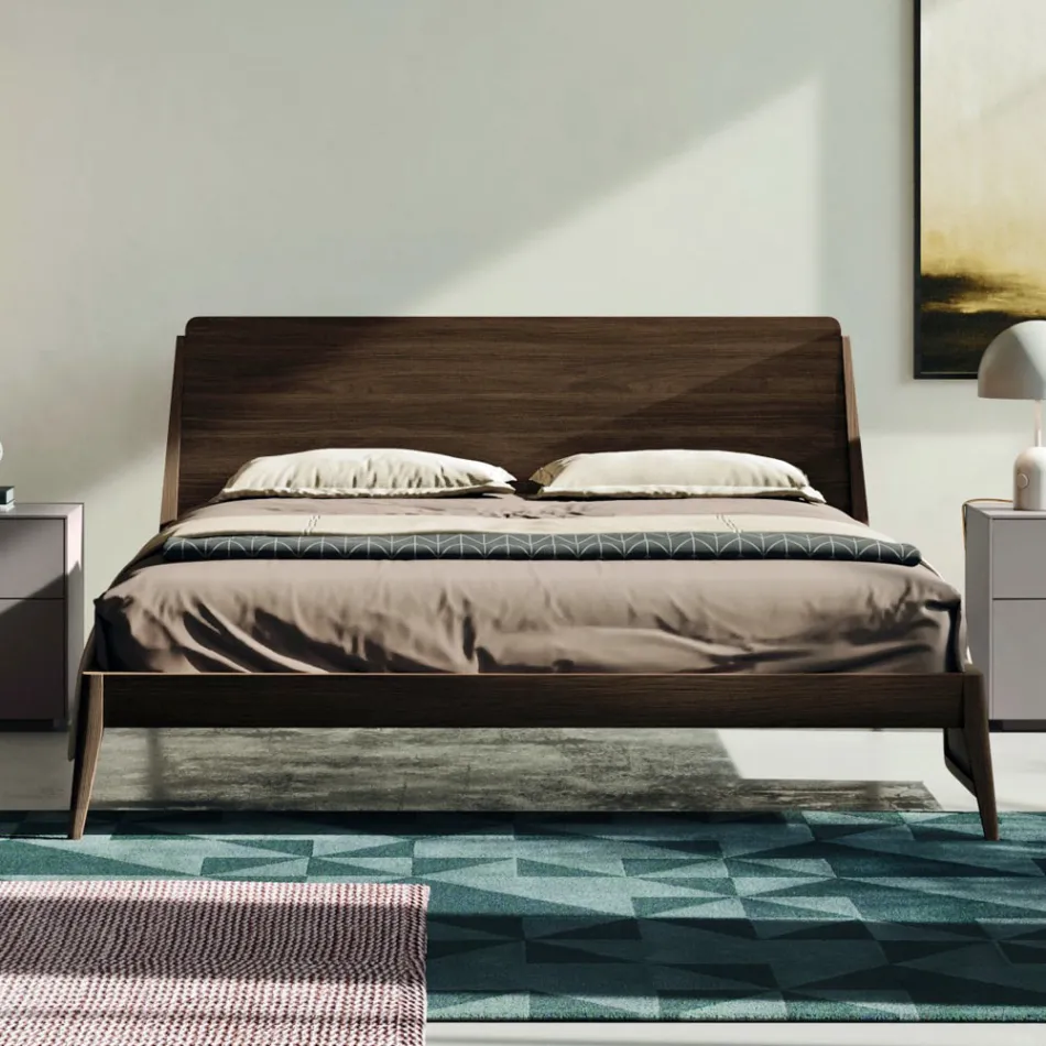 Komplettes Schlafzimmer mit 5 Elementen im modernen Stil Made in Italy - Savanna Viadurini