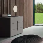 Komplettes Schlafzimmer mit 5 Elementen im modernen Stil Made in Italy - Savanna Viadurini