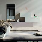 Komplettes Schlafzimmer mit 5 Elementen Made in Italy Hohe Qualität - Quarz Viadurini