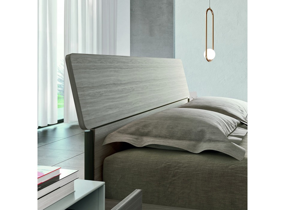 Modernes Schlafzimmer mit 4 Elementen im modernen Stil Made in Italy - Lusinda Viadurini