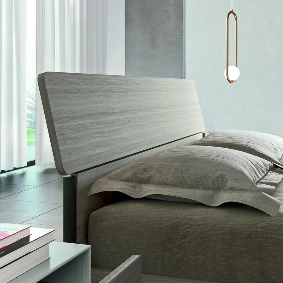 Modernes Schlafzimmer mit 4 Elementen im modernen Stil Made in Italy - Lusinda Viadurini