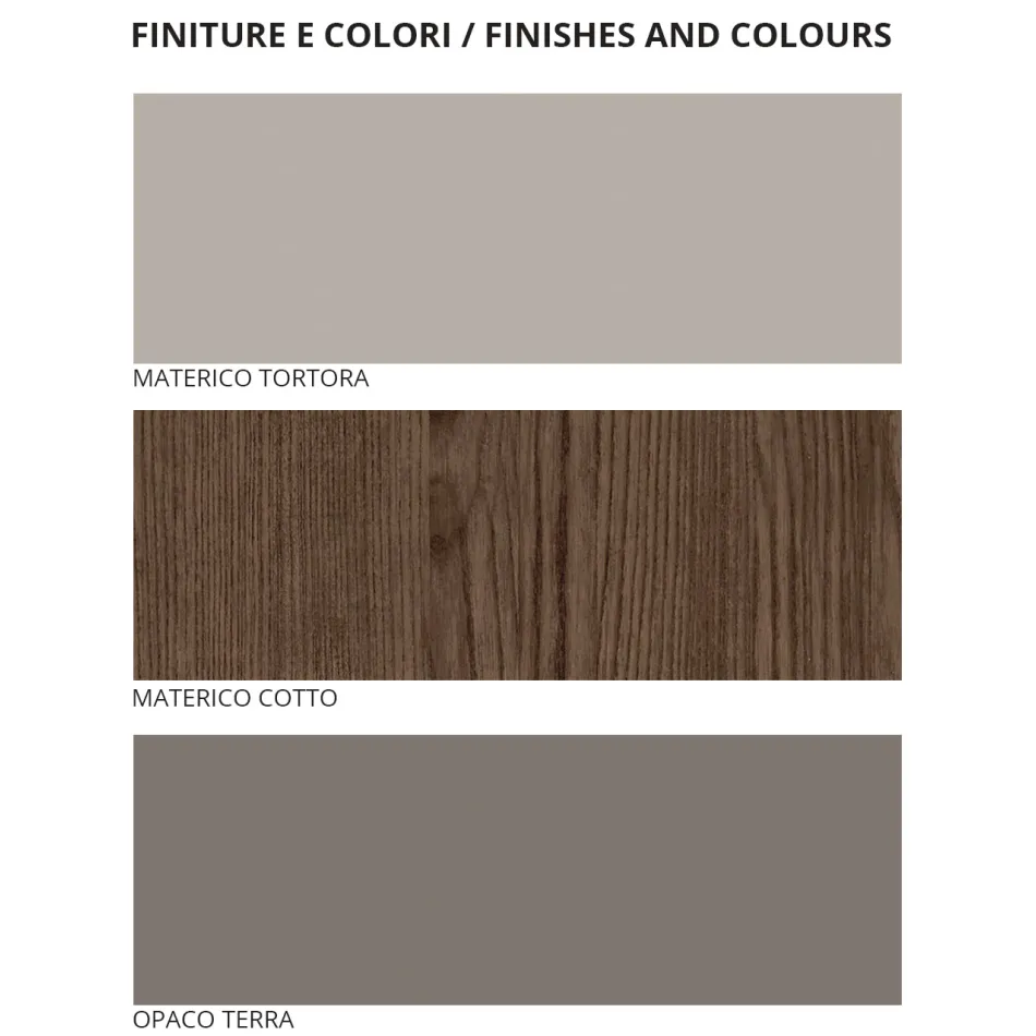 Modernes 5-Elemente-Schlafzimmer im modernen Stil Made in Italy - Melodia Viadurini