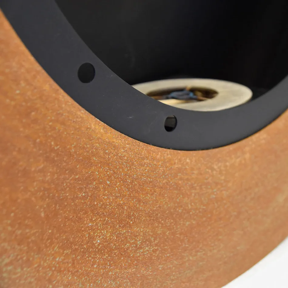 Runde Designwand Bioethanol Kamin aus lackiertem Stahl - Trenton Viadurini