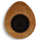 Wand Bioethanol Kamin in ovalem Design lackierter Stahl - Guiscard Viadurini