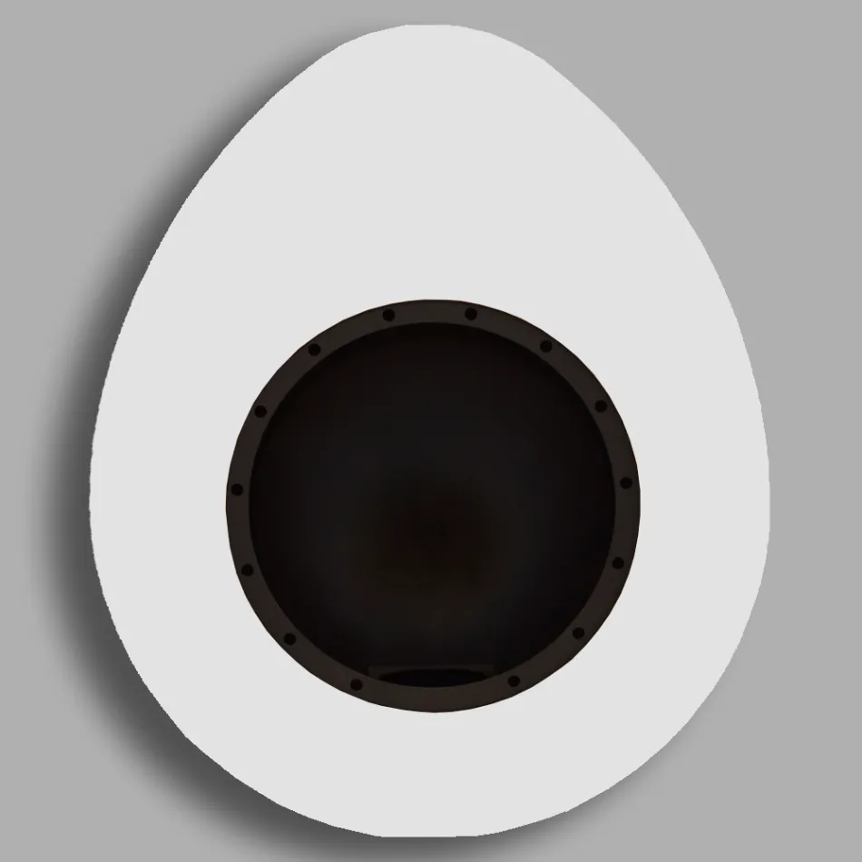 Wand Bioethanol Kamin in ovalem Design lackierter Stahl - Guiscard Viadurini