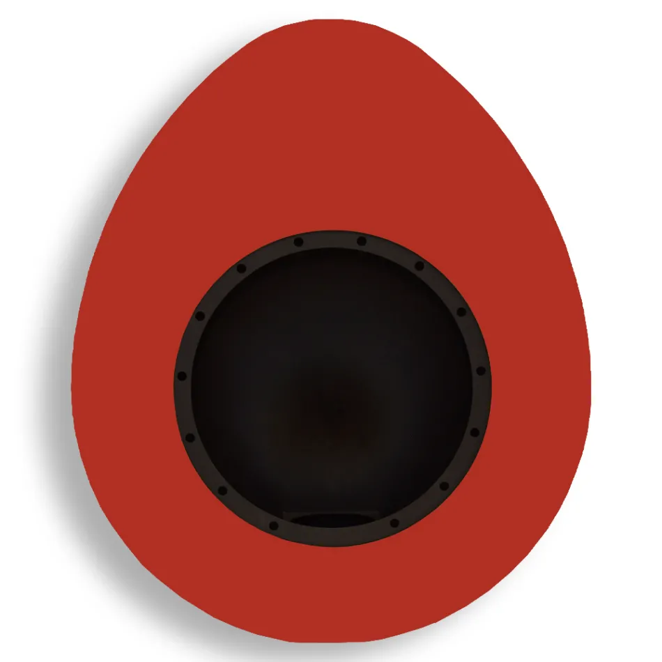 Wand Bioethanol Kamin in ovalem Design lackierter Stahl - Guiscard Viadurini