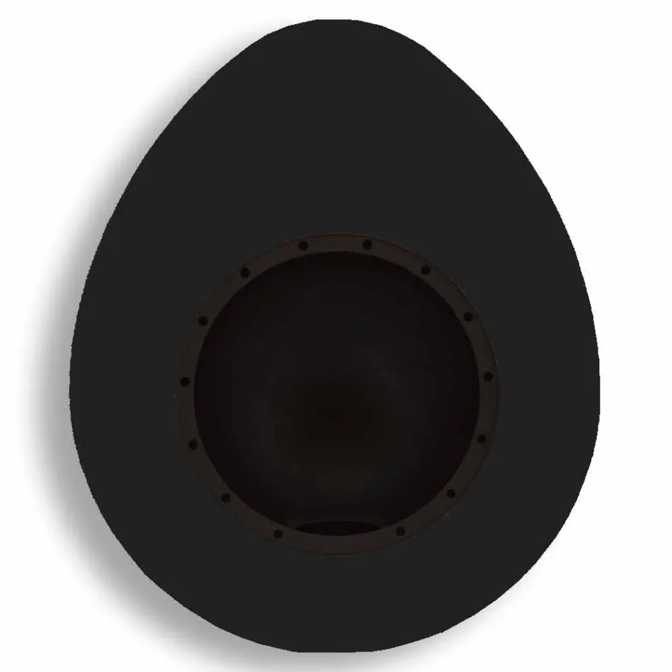 Bioethanol Kamin in Oval Design Wand aus lackiertem Stahl - Guiscard Viadurini