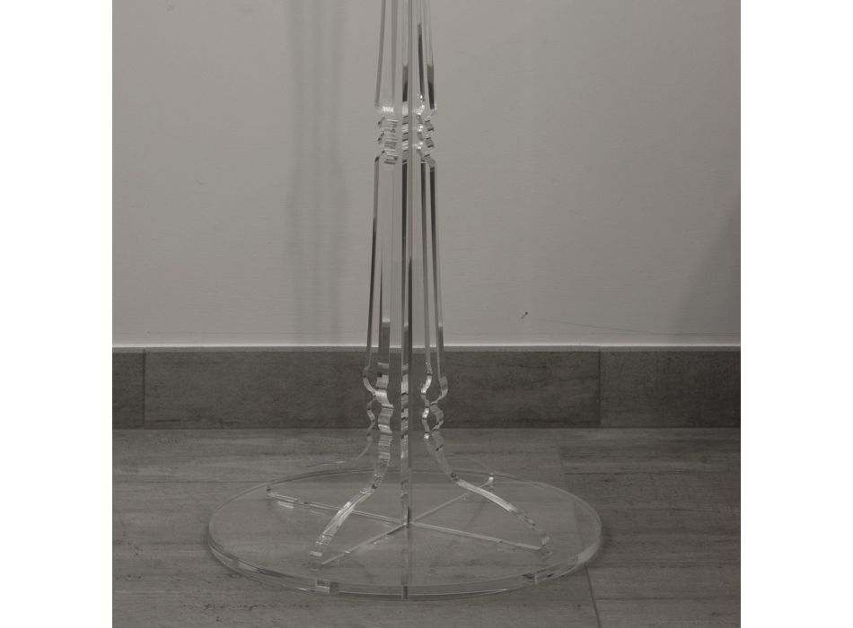 Bodenleuchter 5 Flammen in transparentem Acrylglas - Gloriano