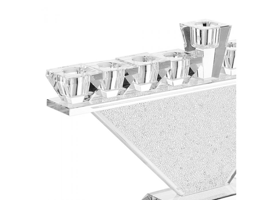 Italienischer Luxus-Design-Kristallkandelaber mit 9 Flammen - Wanni Viadurini
