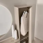 Lackierte Melamin-Garderobe mit MDF-Tür und Innenregal - Lunis Viadurini