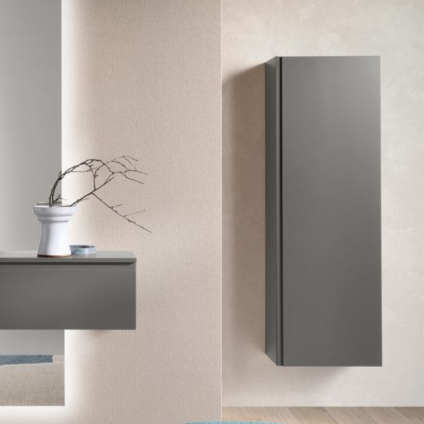 Lackierte melamin-garderobe mit mdf-tür und innenregal - lunis
