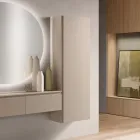 Lackierte Melamin-Garderobe mit MDF-Tür und Innenregal - Lunis Viadurini