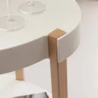 Wagen aus natürlicher Buche und weißem Polypropylen mit Pineto-Rädern Viadurini