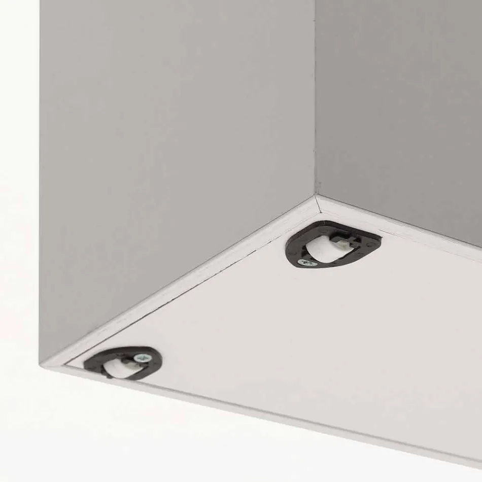 Verlängerungswagen in Columbus offenporigem weißem Melamin Viadurini