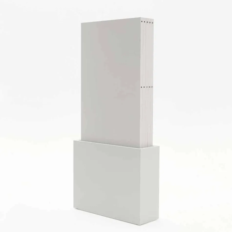 Verlängerungswagen in Columbus offenporigem weißem Melamin Viadurini